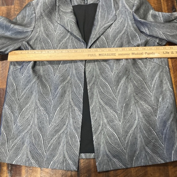 Ming Wang gray black open front jacket PL - Picture 10 of 10